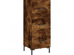 Aparador madera de ingeniería roble ahumado 34,5x34x90 cm ES67672