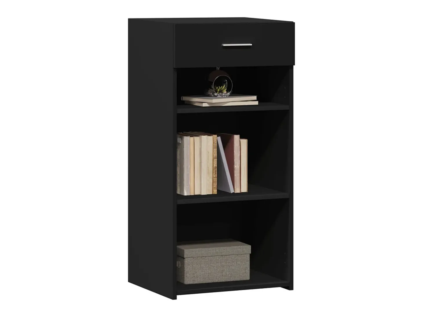 Aparador madera de ingeniería negro 45x42,5x93 cm