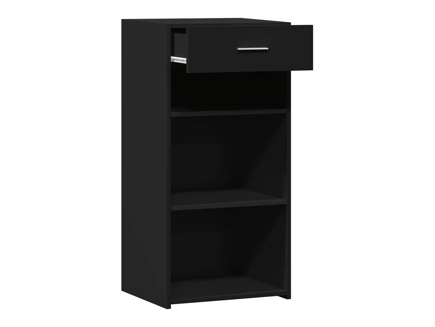 Aparador madera de ingeniería negro 45x42,5x93 cm
