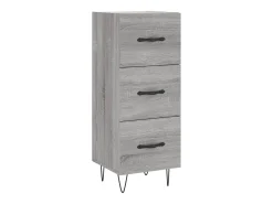 Aparador madera de ingeniería gris Sonoma 34,5x34x90 cm ES25278