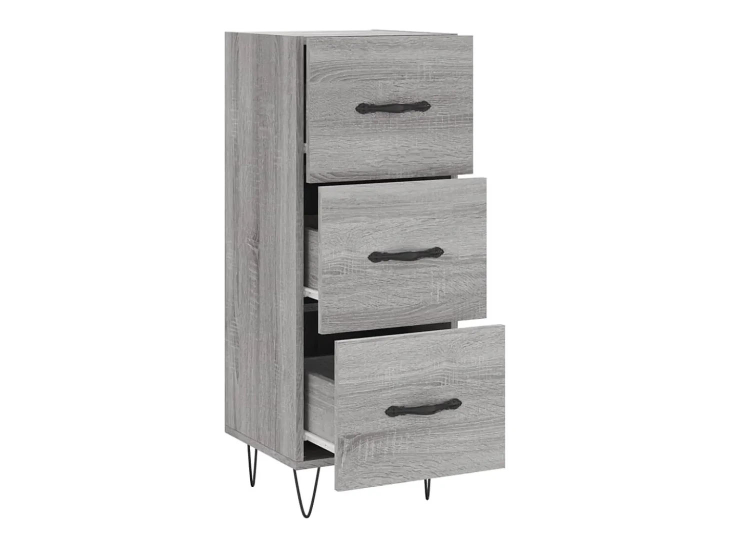 Aparador madera de ingeniería gris Sonoma 34,5x34x90 cm ES25278