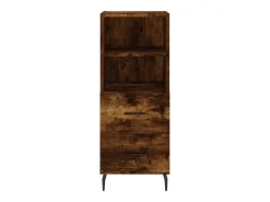 Aparador madera de ingeniería roble ahumado 34,5x34x90 cm