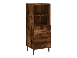 Aparador madera de ingeniería roble ahumado 34,5x34x90 cm