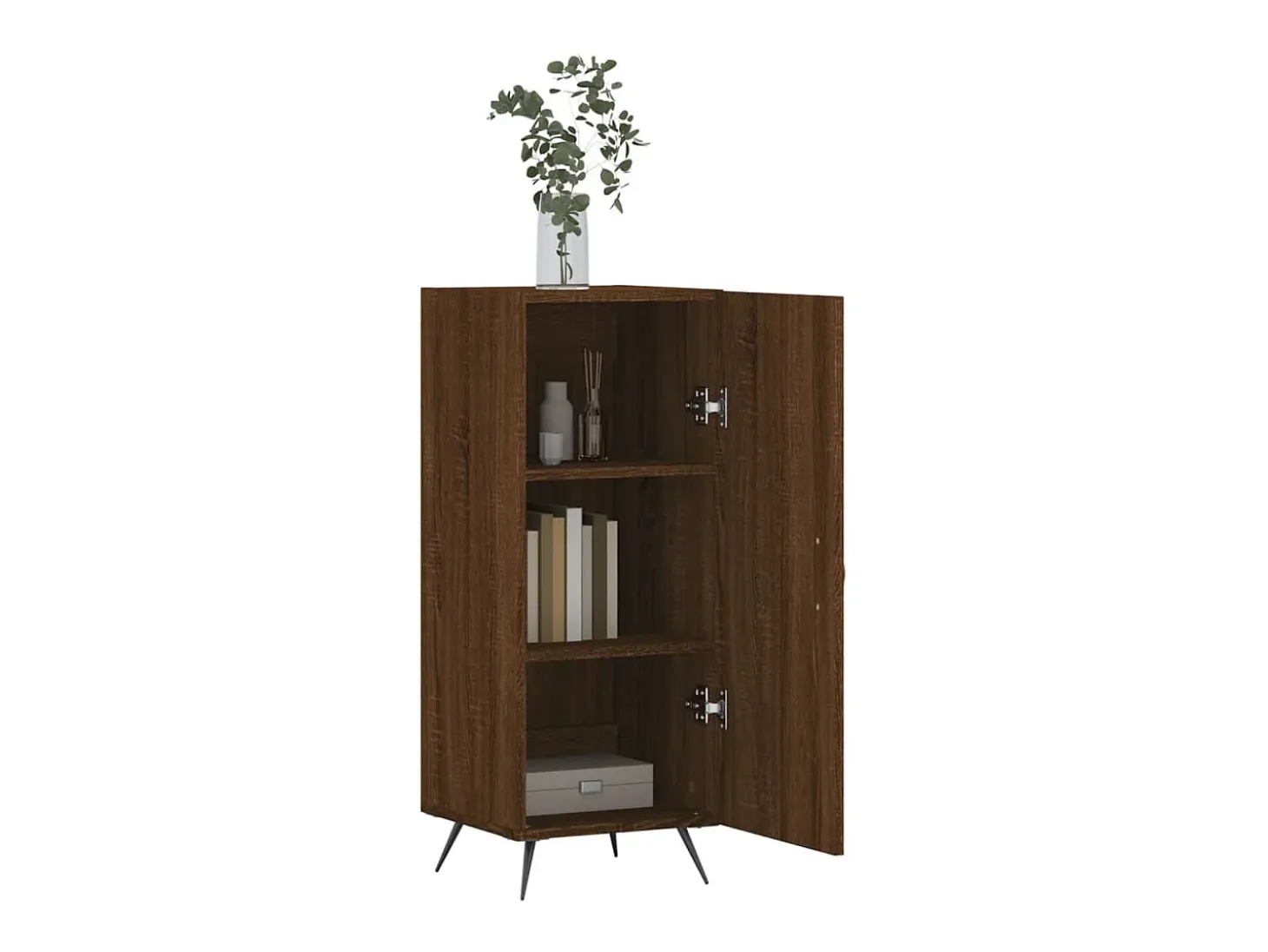 Aparador madera de ingeniería marrón roble 34,5x34x90 cm ES94698