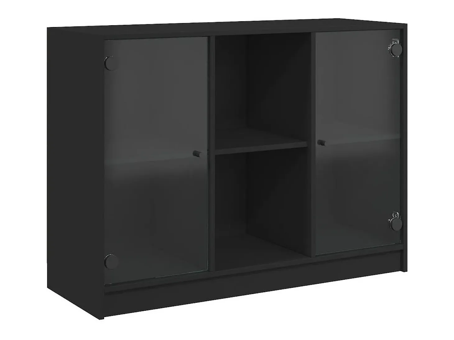 Aparador madera de ingeniería negro 102x37x75,5 cm