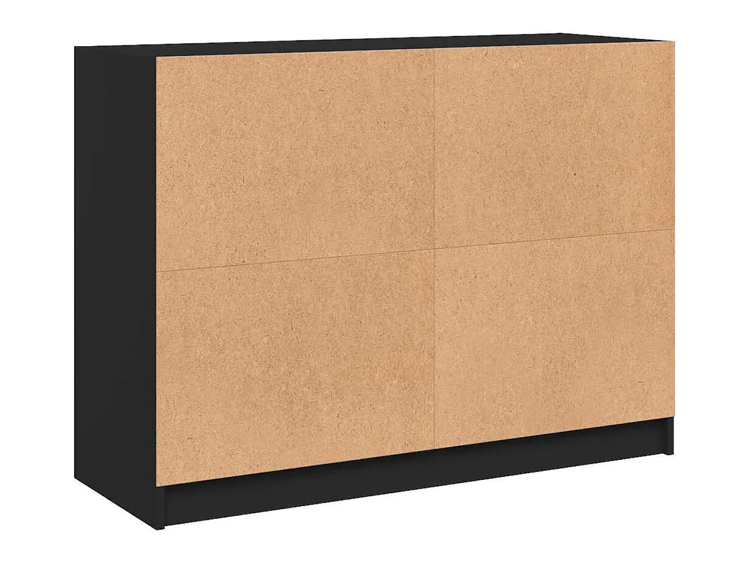 Aparador madera de ingeniería negro 102x37x75,5 cm