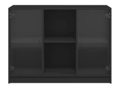 Aparador madera de ingeniería negro 102x37x75,5 cm