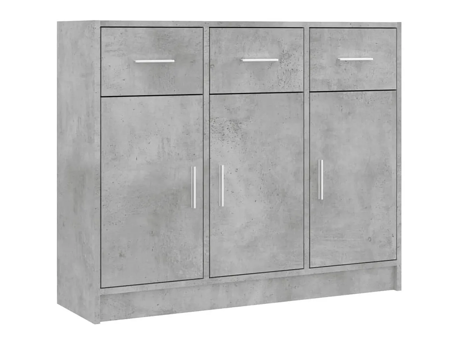 Aparador madera de ingeniería gris hormigón 91x28x75 cm ES49127
