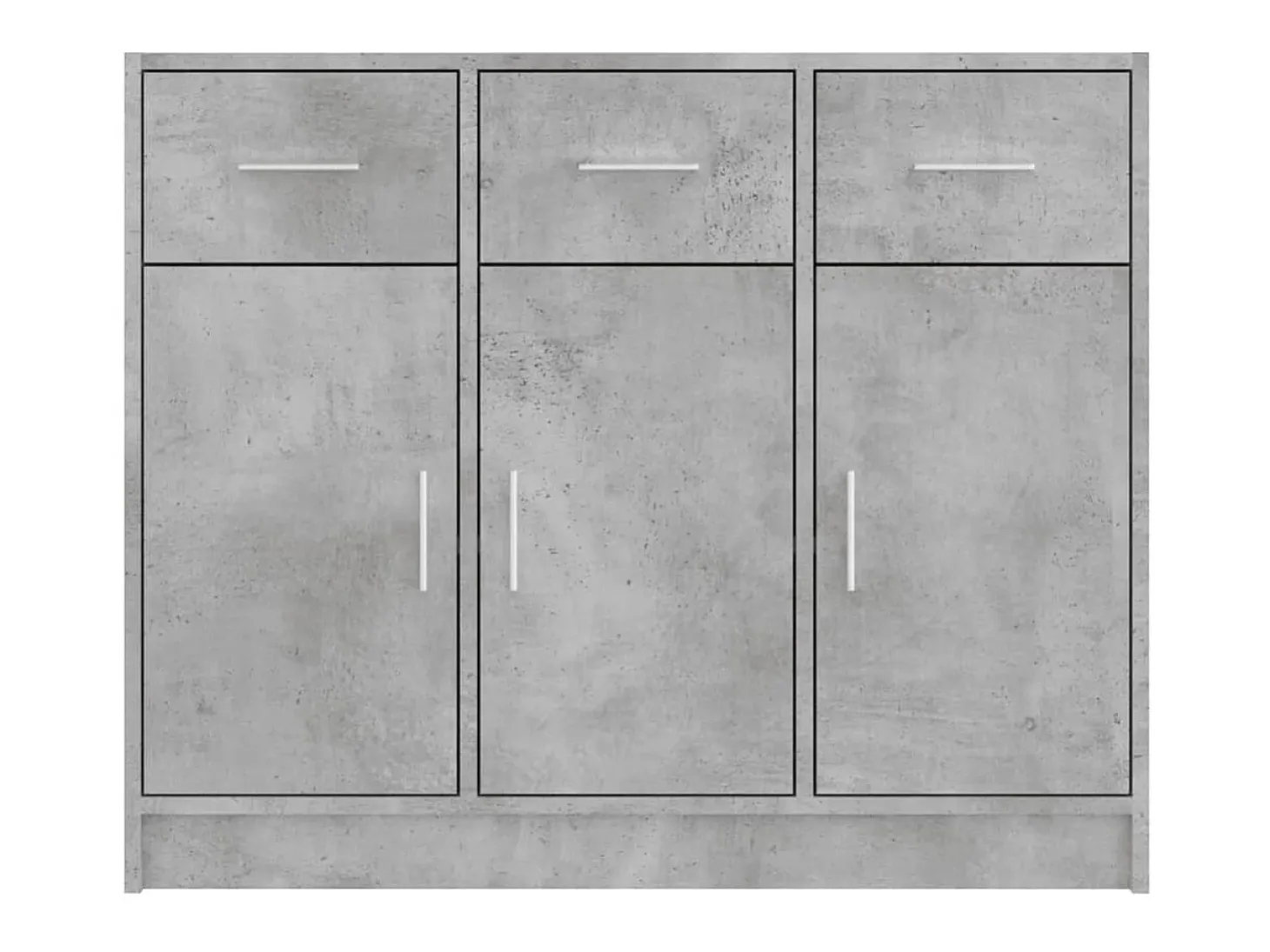Aparador madera de ingeniería gris hormigón 91x28x75 cm ES49127