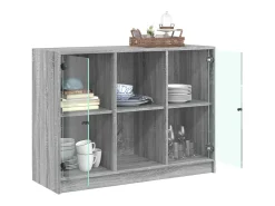 Aparador madera de ingeniería gris Sonoma 102x37x75,5 cm ES386873