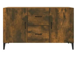 Aparador madera de ingeniería roble ahumado 100x36x60 cm