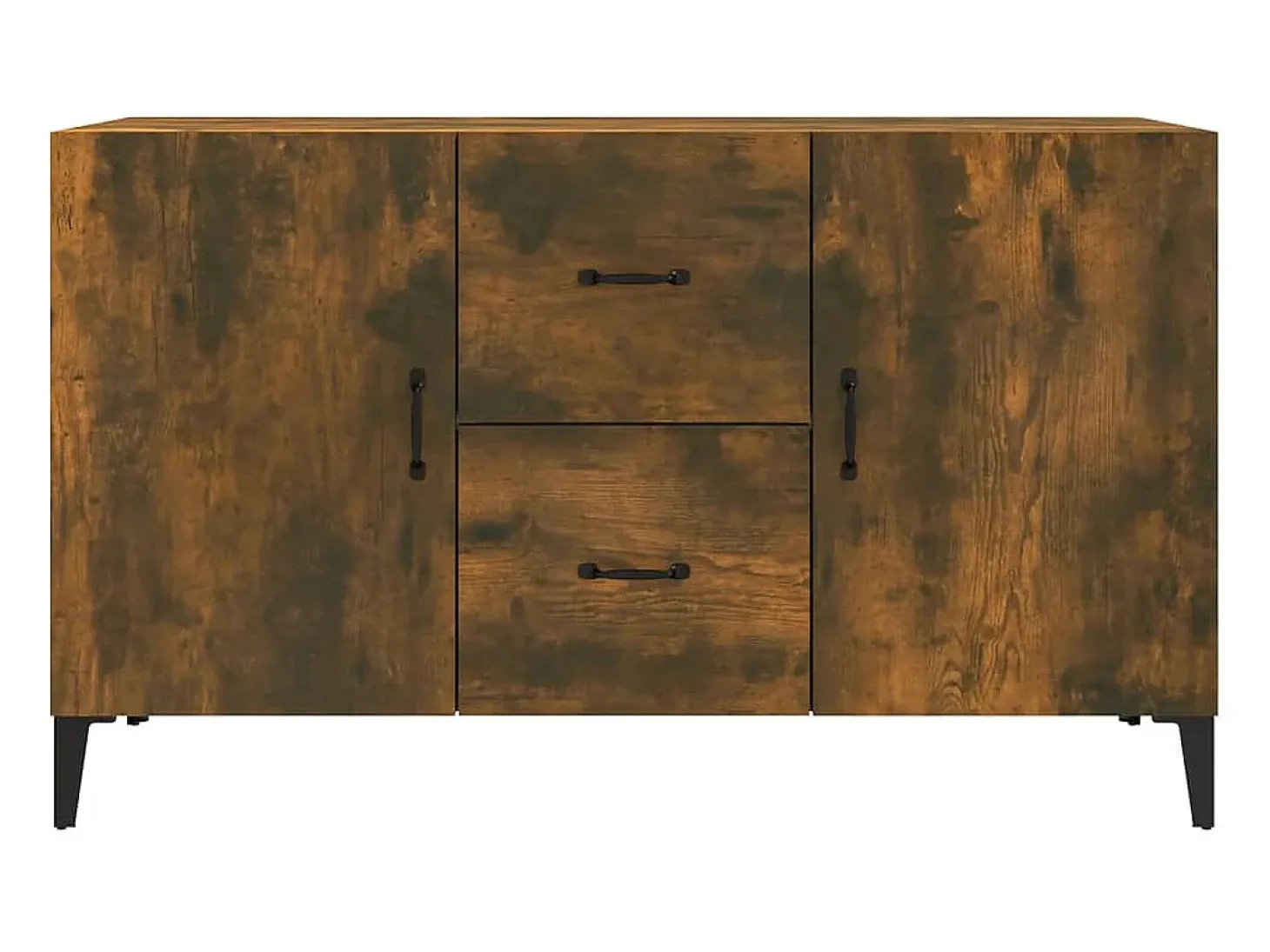 Aparador madera de ingeniería roble ahumado 100x36x60 cm