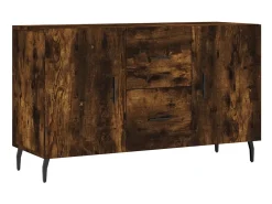 Aparador madera de ingeniería roble ahumado 100x36x60 cm