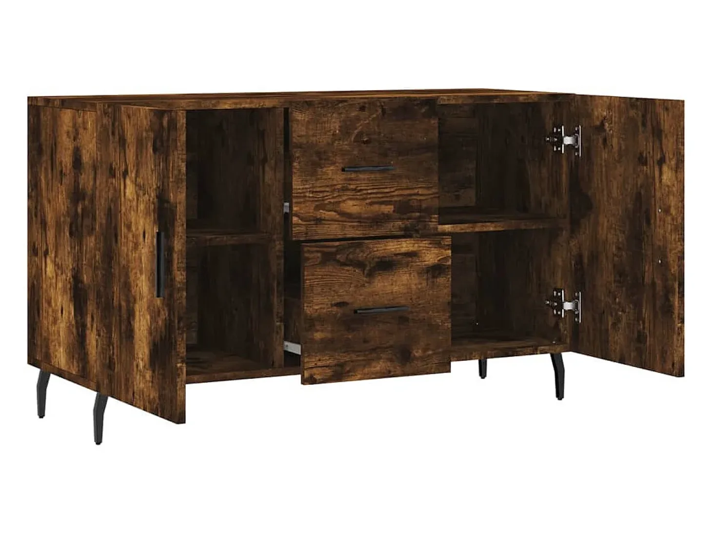 Aparador madera de ingeniería roble ahumado 100x36x60 cm