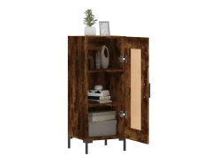 Aparador madera de ingeniería roble ahumado 34,5x34x90 cm ES35421