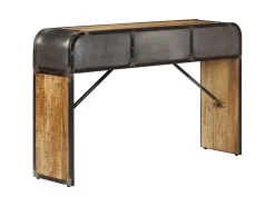Aparador madera de mango maciza 120x30x75 cm ES68479