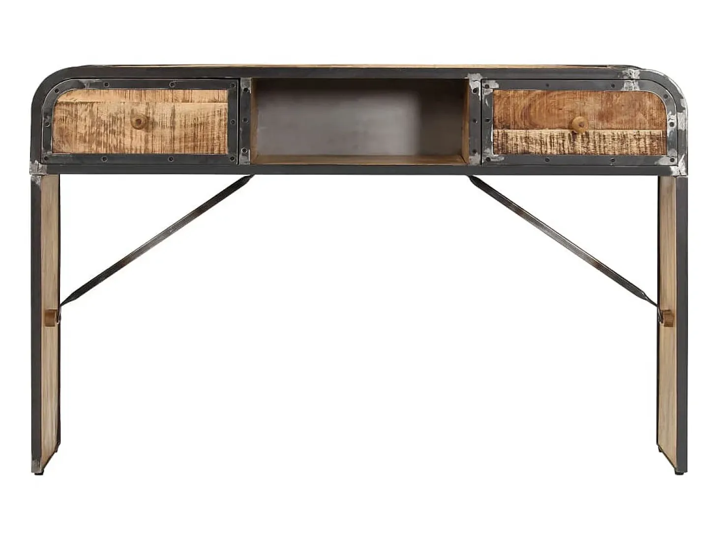 Aparador madera de mango maciza 120x30x75 cm ES68479