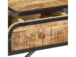 Aparador madera de mango maciza 120x30x75 cm ES68479