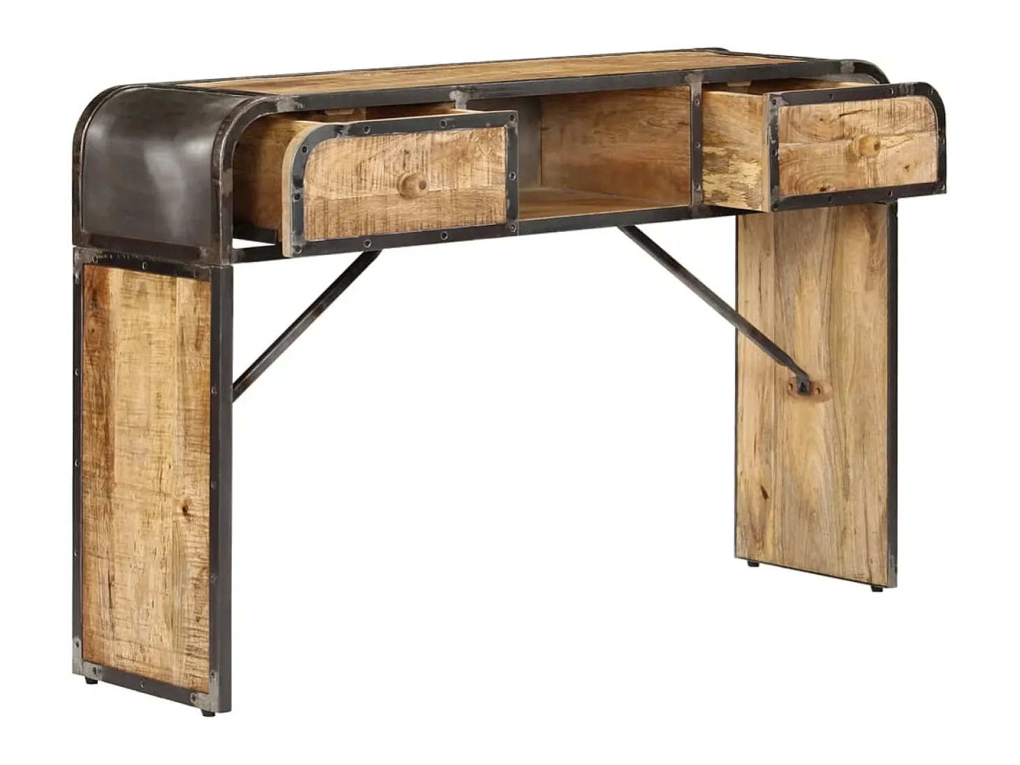 Aparador madera de mango maciza 120x30x75 cm ES68479