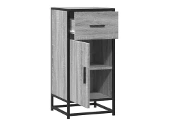 Aparador madera ingeniería y metal gris Sonoma 35,5x35x76 cm