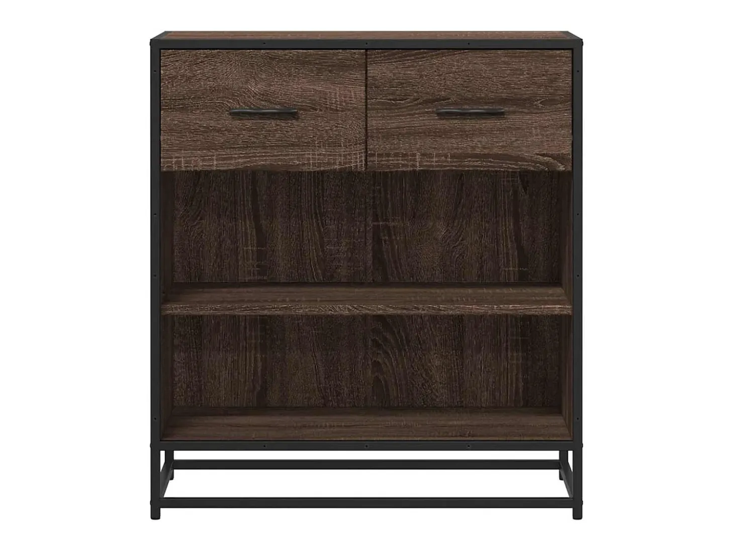 Aparador madera ingeniería roble marrón 68x35x76 cm