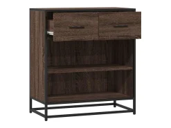 Aparador madera ingeniería roble marrón 68x35x76 cm