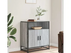 Aparador madera ingeniería gris sonoma 68x35x76 cm