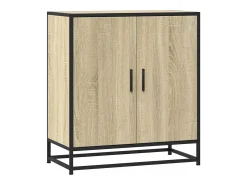 Aparador madera ingeniería y metal roble Sonoma 68x35x76 cm