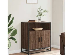 Aparador madera ingeniería roble marrón 68x35x76 cm