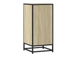 Aparador madera ingeniería y metal roble Sonoma 35,5x35x76 cm