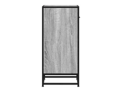 Aparador madera ingeniería y metal gris Sonoma 35,5x35x76 cm