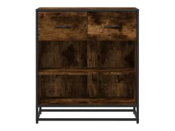 Aparador madera ingeniería roble ahumado 68x35x76 cm