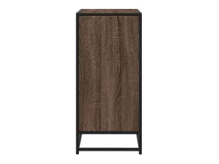 Aparador madera ingeniería y metal marrón roble 68x35x76 cm