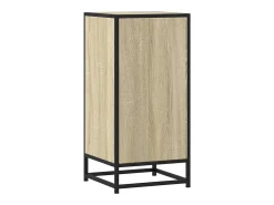 Aparador madera ingeniería y metal roble Sonoma 35,5x35x76 cm