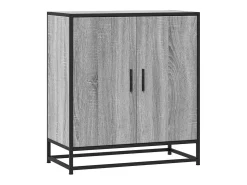 Aparador madera ingeniería y metal gris Sonoma 68x35x76 cm