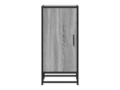 Aparador madera ingeniería y metal gris Sonoma 35,5x35x76 cm