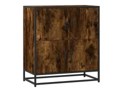 Aparador madera ingeniería roble ahumado 68x35x76 cm