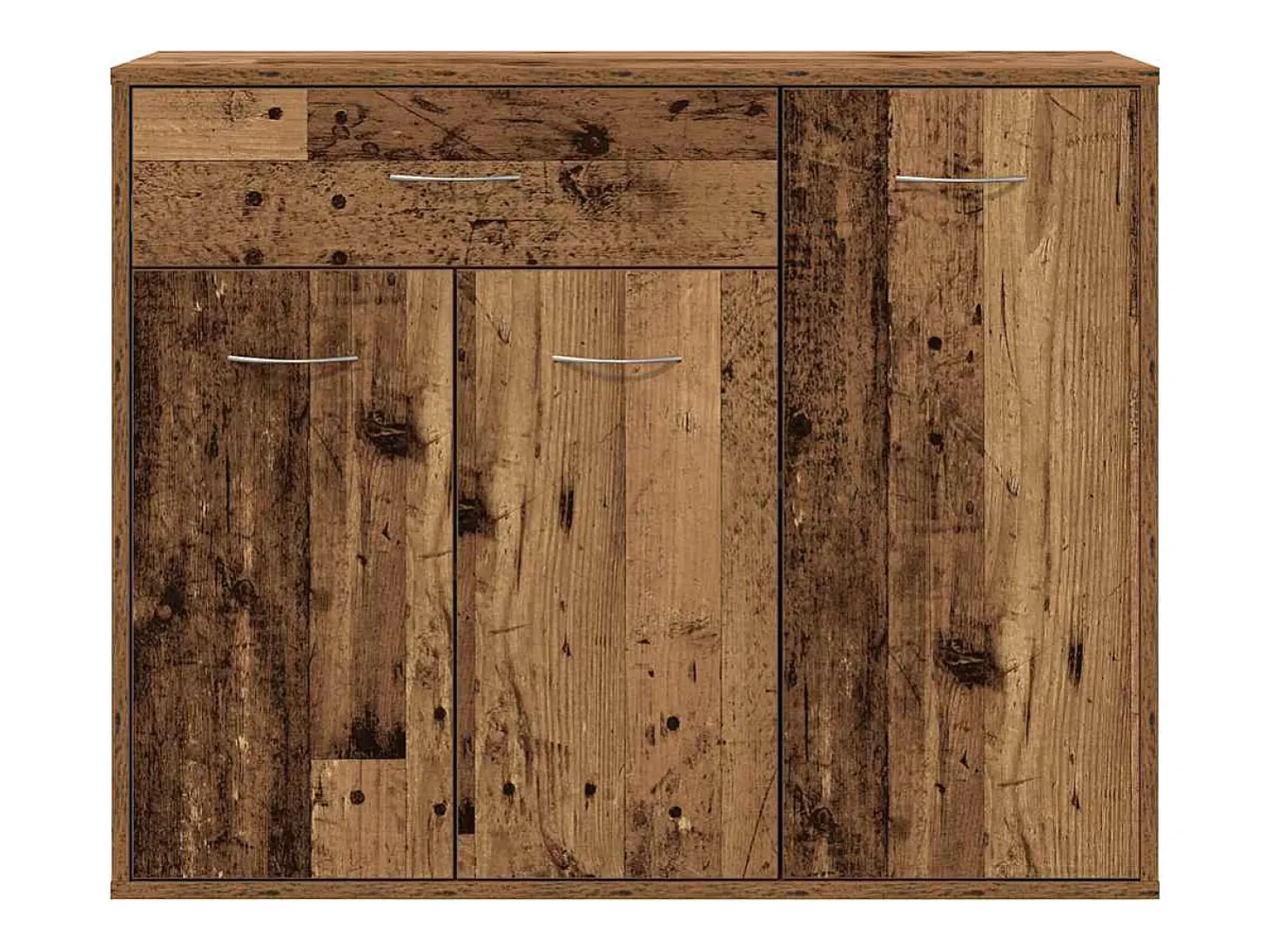 Aparador madera ingeniería madera envejecida 88x30x70 cm