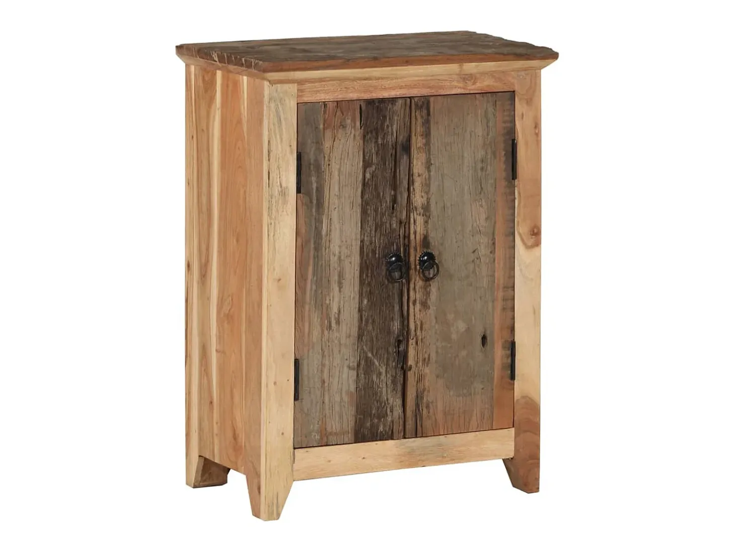 Aparador madera maciza acacia y reciclada 55x33x75 cm