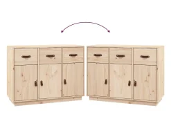 Aparador madera maciza de pino 100x40x75 cm