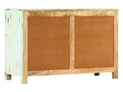 Aparador madera maciza de mango azul claro 110x35x70 cm