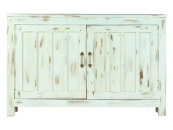 Aparador madera maciza de mango azul claro 110x35x70 cm