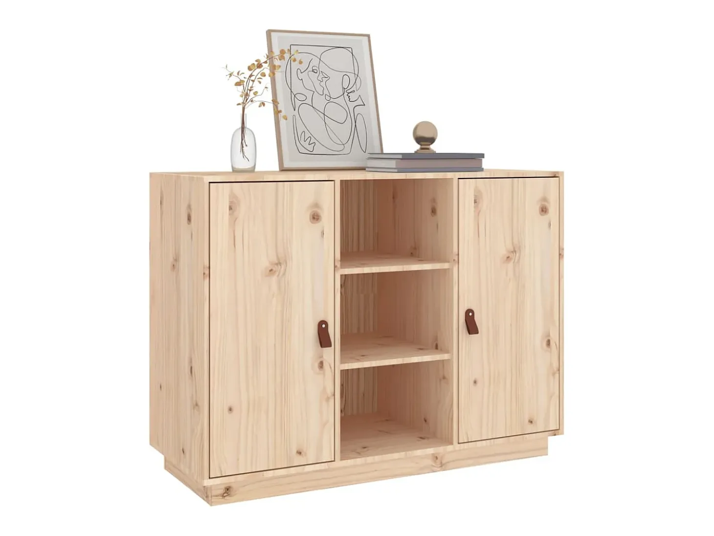 Aparador madera maciza de pino 100x40x75 cm