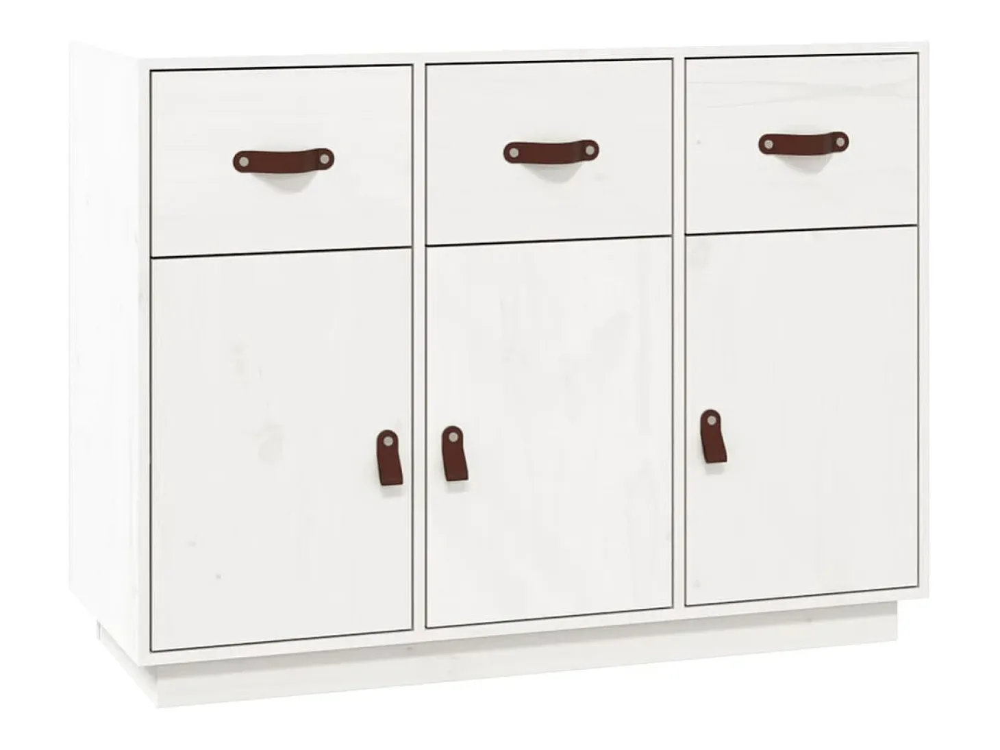 Aparador madera maciza de pino blanco 100x40x75 cm
