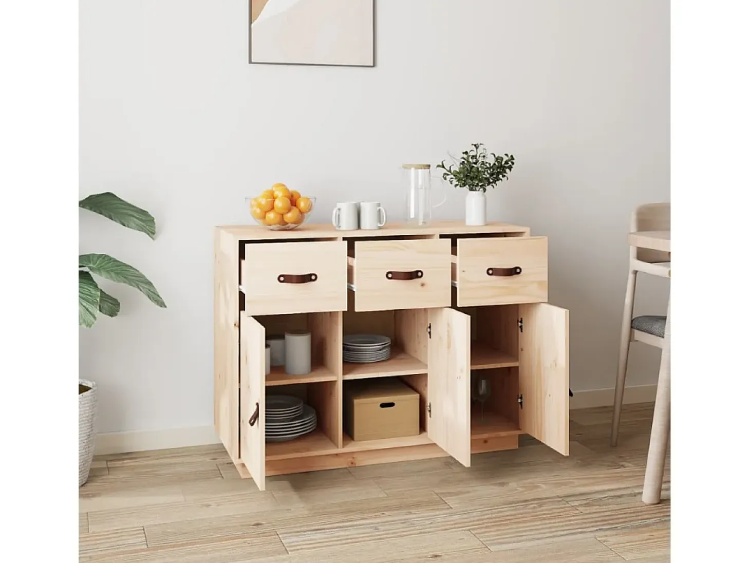 Aparador madera maciza de pino 100x40x75 cm