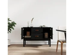 Aparador madera maciza de pino negro 110x40x78 cm