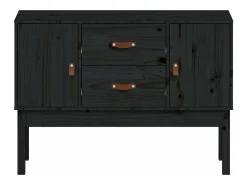 Aparador madera maciza de pino negro 110x40x78 cm