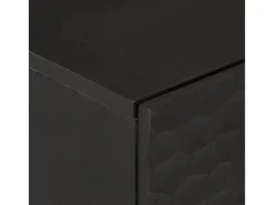 Aparador madera maciza de mango negro 60x33x75 cm