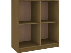 Aparador madera maciza de pino marrón miel 70x33x76 cm ES26527