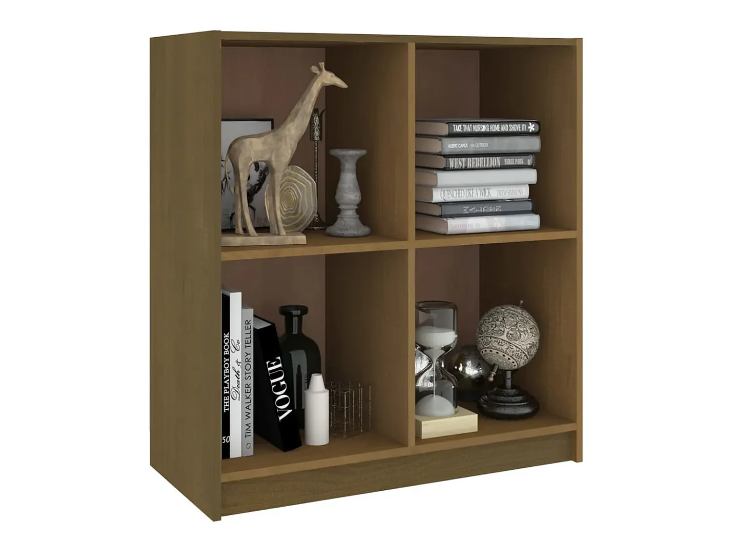 Aparador madera maciza de pino marrón miel 70x33x76 cm ES26527